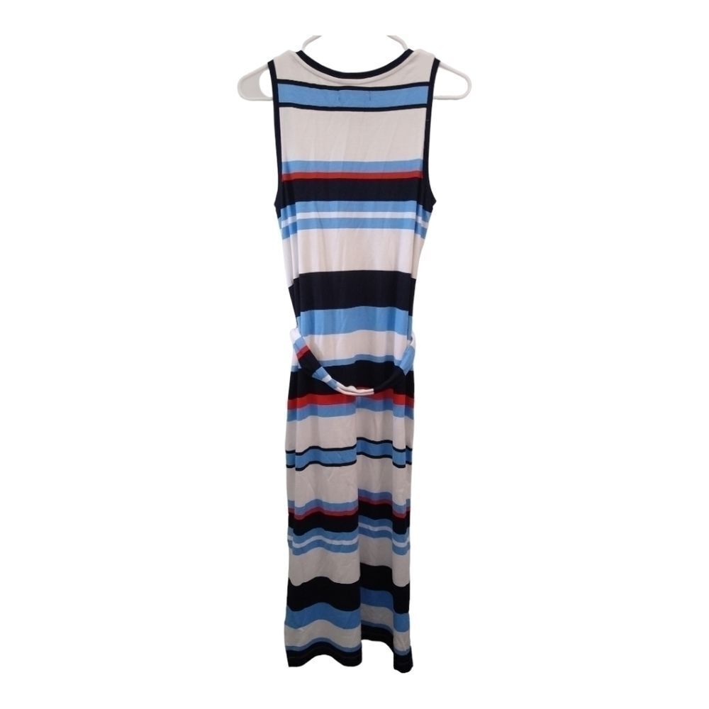 Banana Republic Striped Ponte Sleeveless Maxi Vacation Resortwear Dress Sz S - Picture 3 of 6
